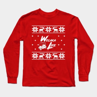 Welaka Life Christmas Golf Cart Long Sleeve T-Shirt